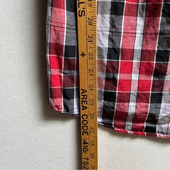 Nudie Jeans plaid short sleeve button down shirt Sz L - Picture 7 of 7